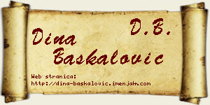 Dina Baškalović vizit kartica